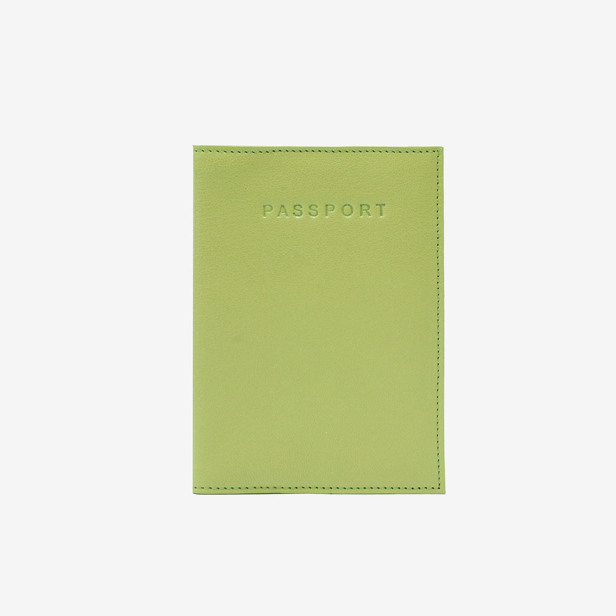 tusk 149 womens leather passport cover lime and lemon on light grey background - LIME/LEMON