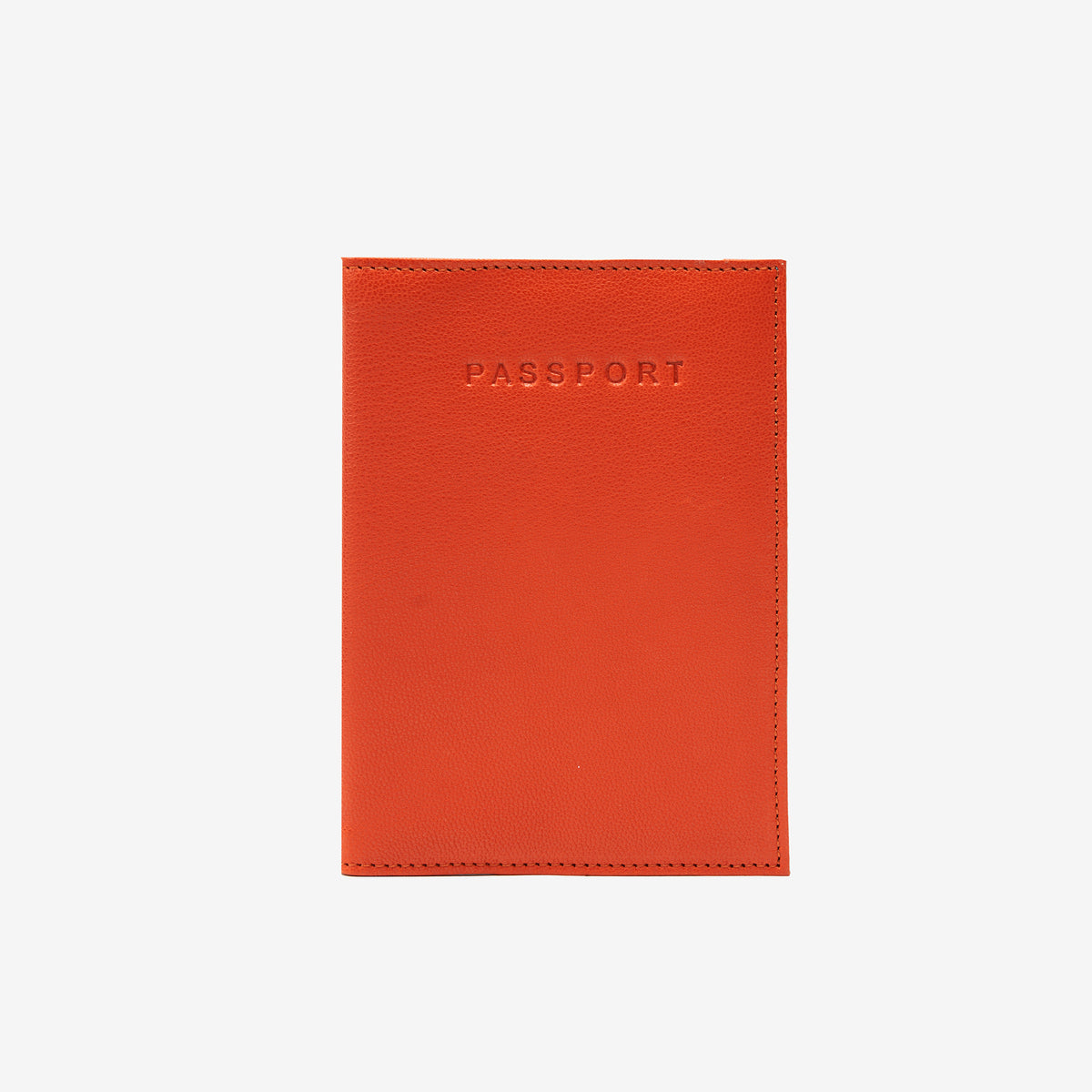 Orange passport holder with &#39;PASSPORT&#39; text on a white background - ORANGE/SKY
