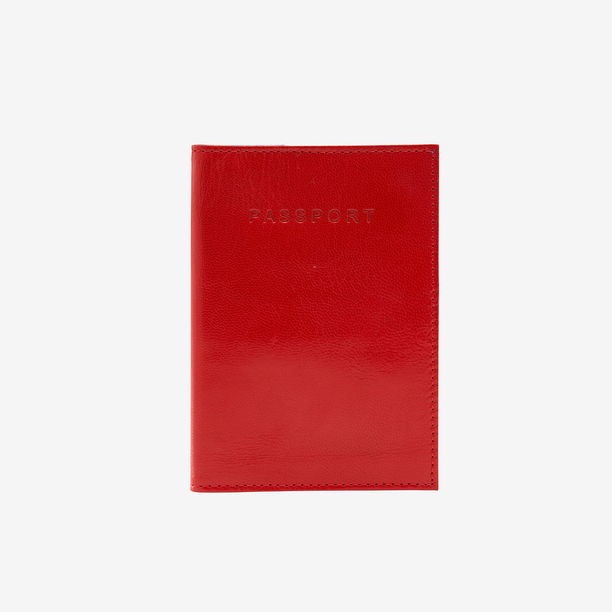 Red passport holder on a white background - RED/MARINE
