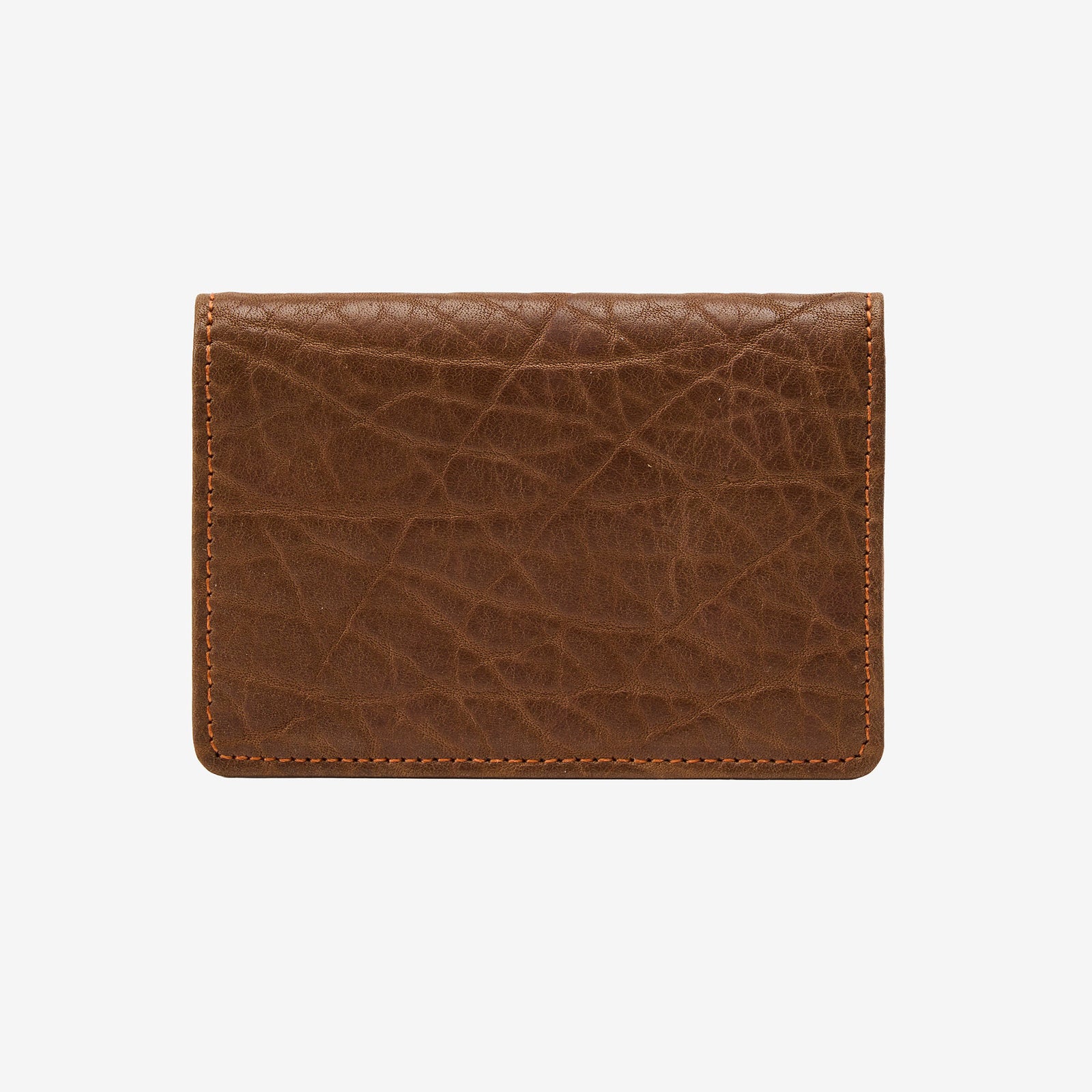 Brown leather cardholder on a white background - TAN
