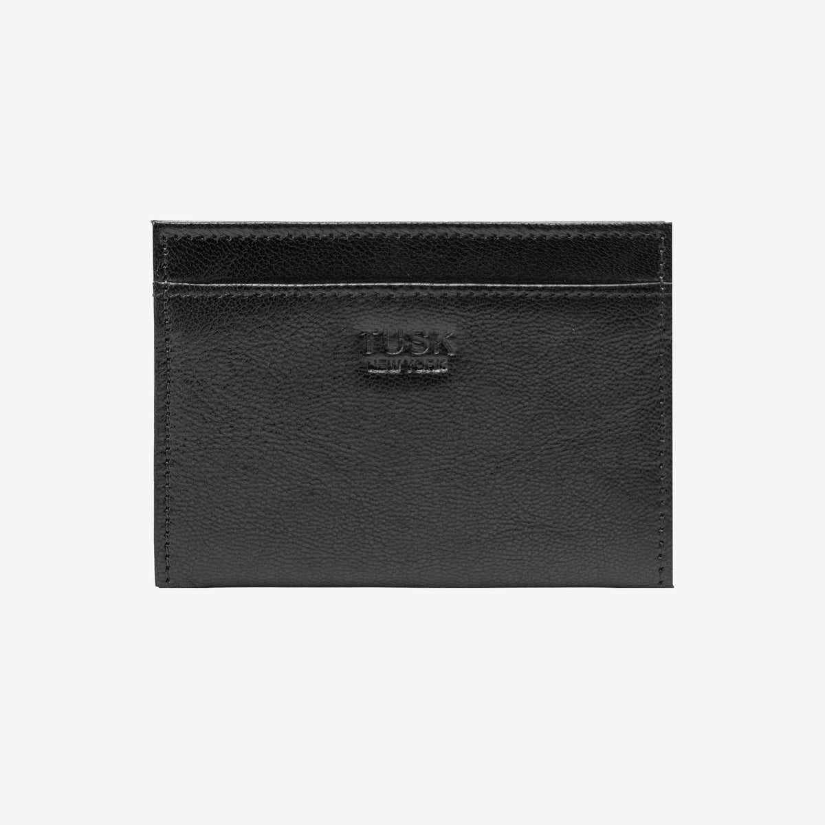 tusk 177 mens leather folded card case black and blue front - BLACK/BLUE