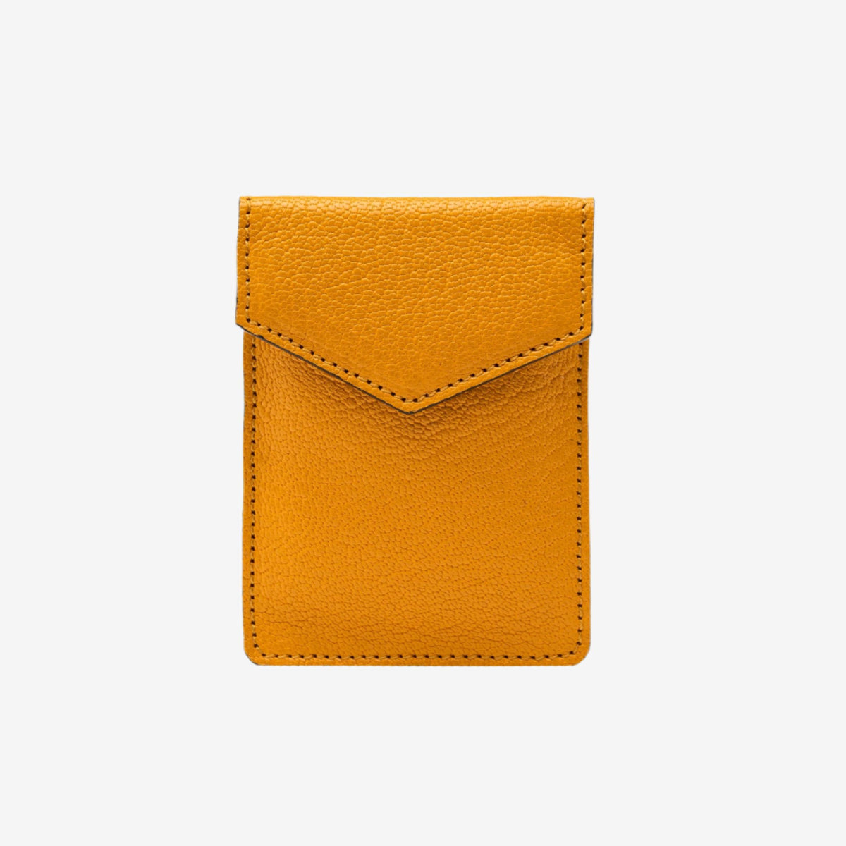 tusk 2002 mini leather card case orange front - ORANGE