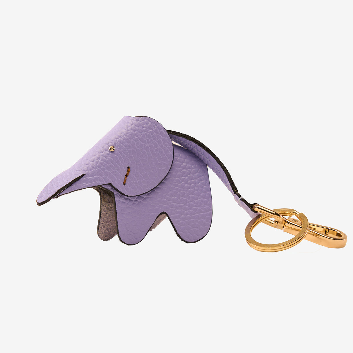 tusk-2004-handmade-leather-elephant-keychain-lavender-front - LAVENDER