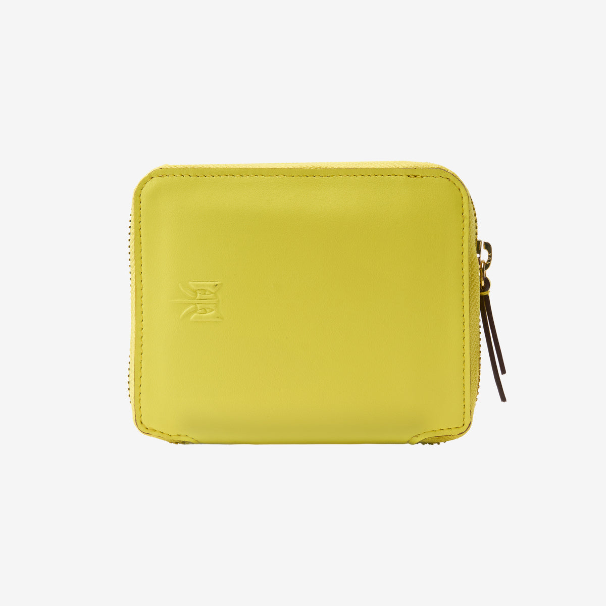Tusk Lille medium leather zip-around wallet, back view - SUN