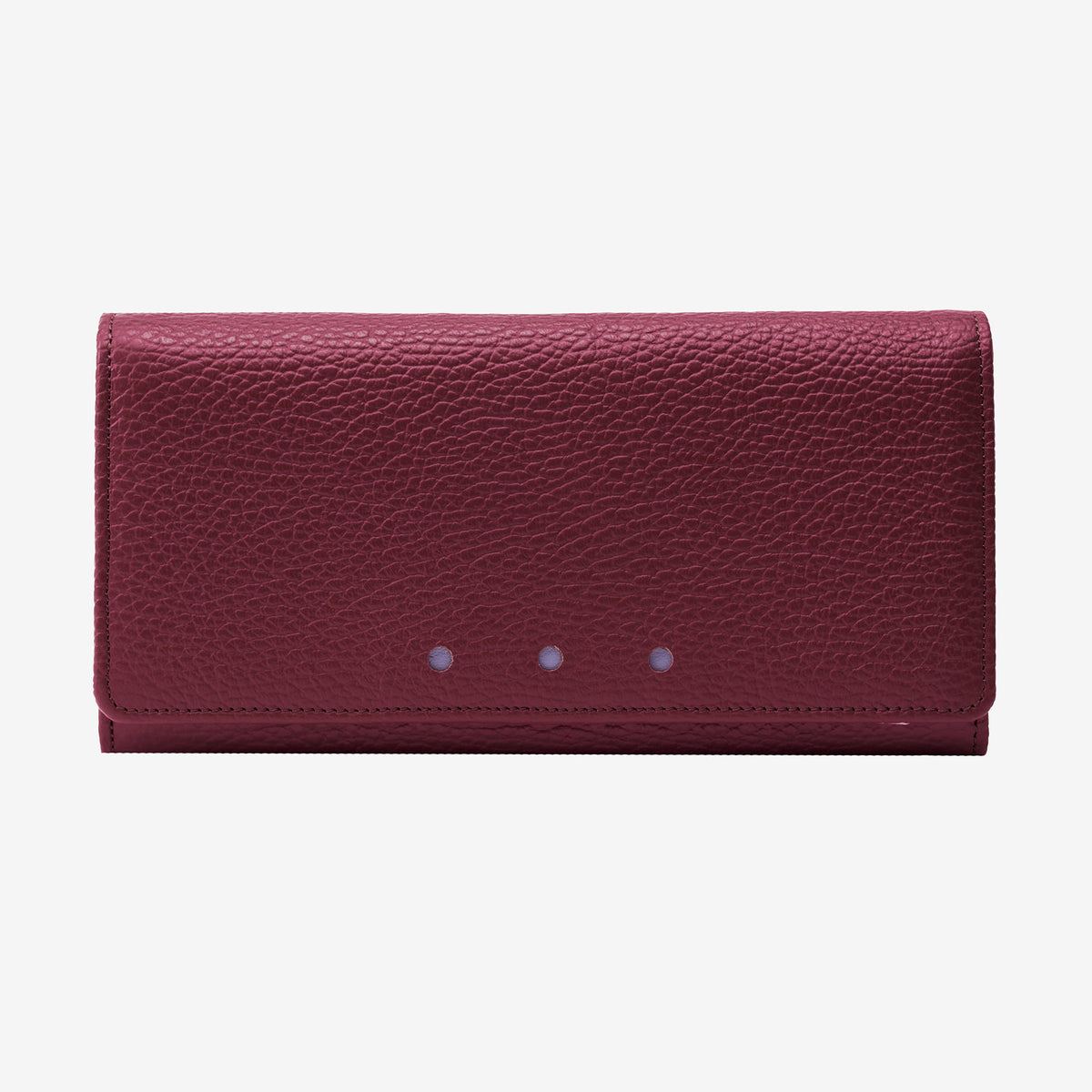 Maroon leather wallet on a light gray background - OXBLOOD