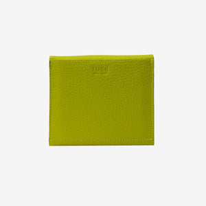 Tusk 382 Ascot Origami Wallet in avocado Italian pebble-grain cowhide leather. Back view with matching stitching - AVOCADO
