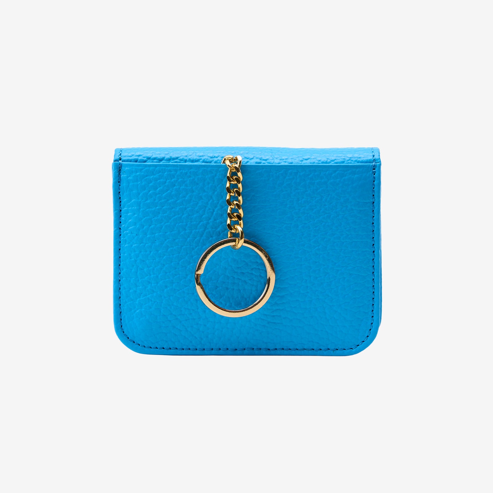 Blue textured wallet on a white background - AZURE