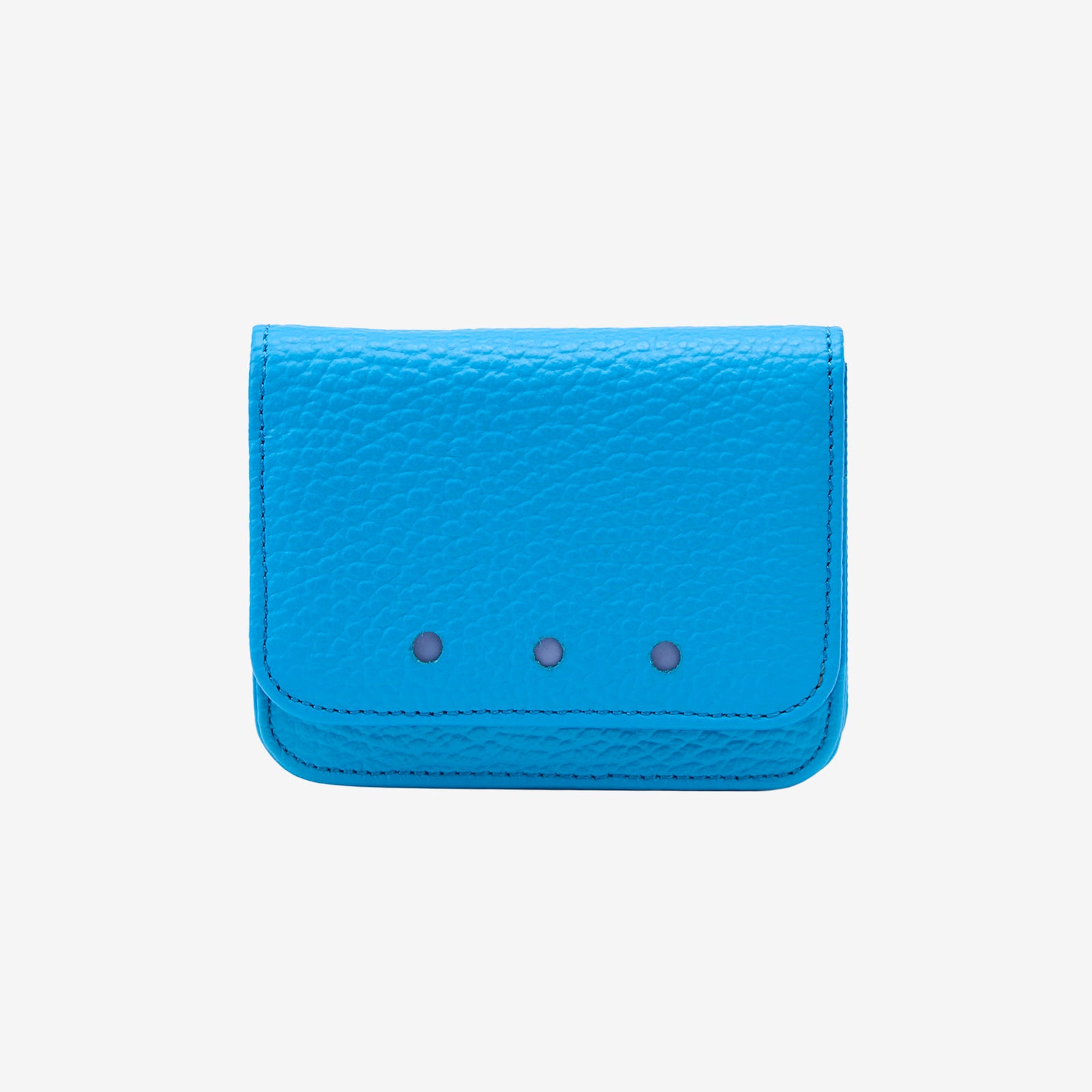 Blue textured wallet on a white background - AZURE
