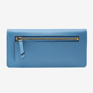 tusk 434 leather clutch wallet french blue back - FRENCH BLUE