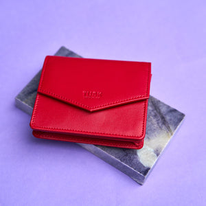 tusk 435 joy leather gusseted french wallet red still 01 - RED