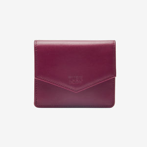 tusk 435 joy leather gusseted french wallet oxblood front - OXBLOOD