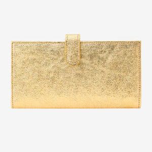 Gold metallic wallet on a white background - GOLD