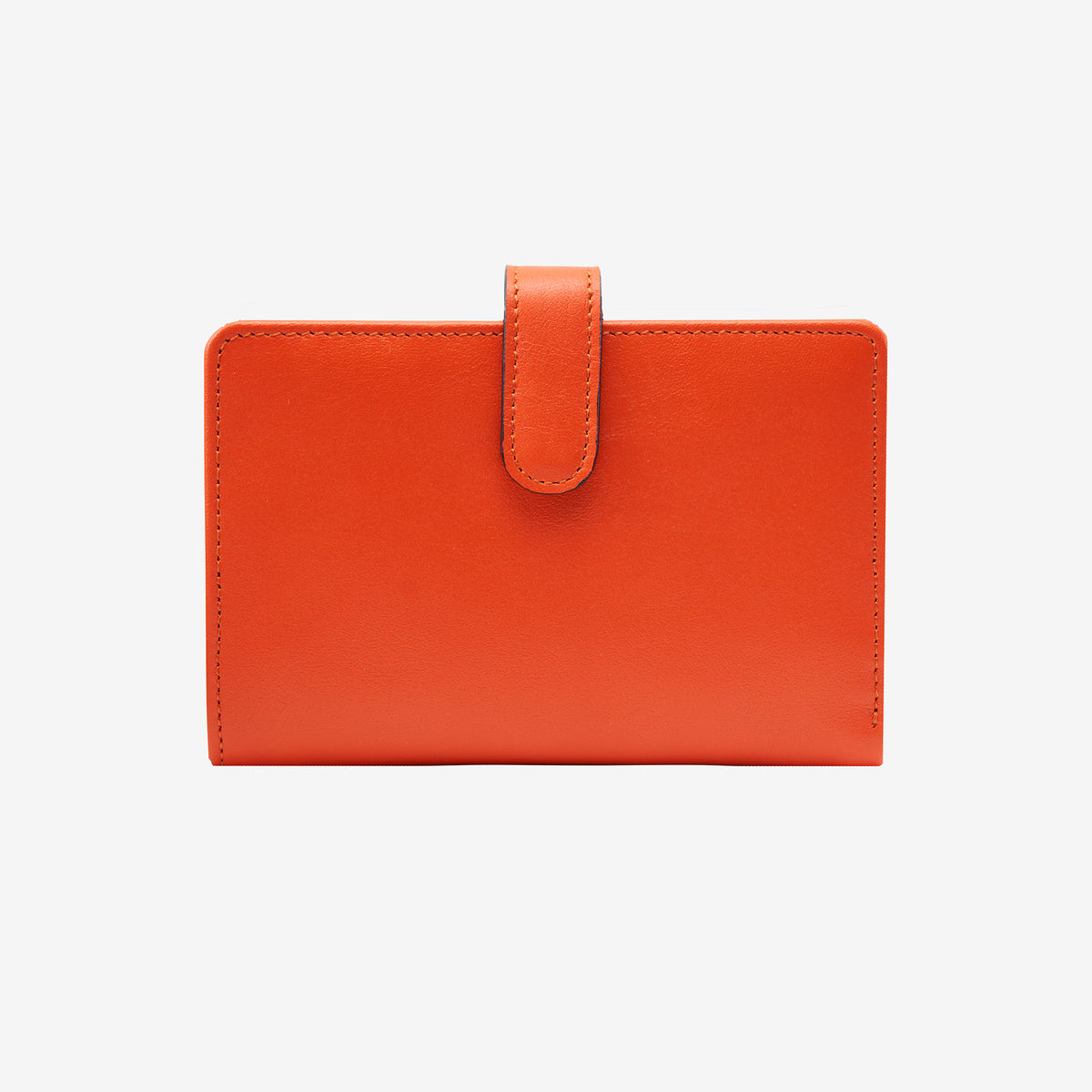 tusk 465 womens leather slim clutch wallet orange