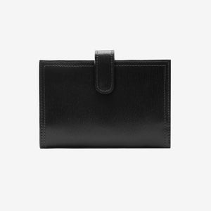 tusk-465-womens-leather-small-indexer-wallet-black-front -BLACK