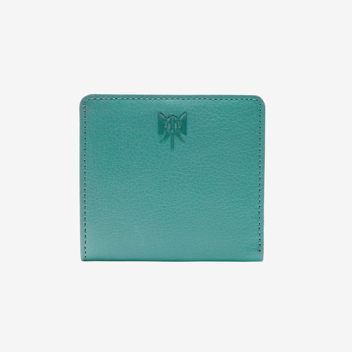 tusk 486 womens siam leather snap evening wallet french blue and geranium  front -  FRENCH BLUE/GERANIUM