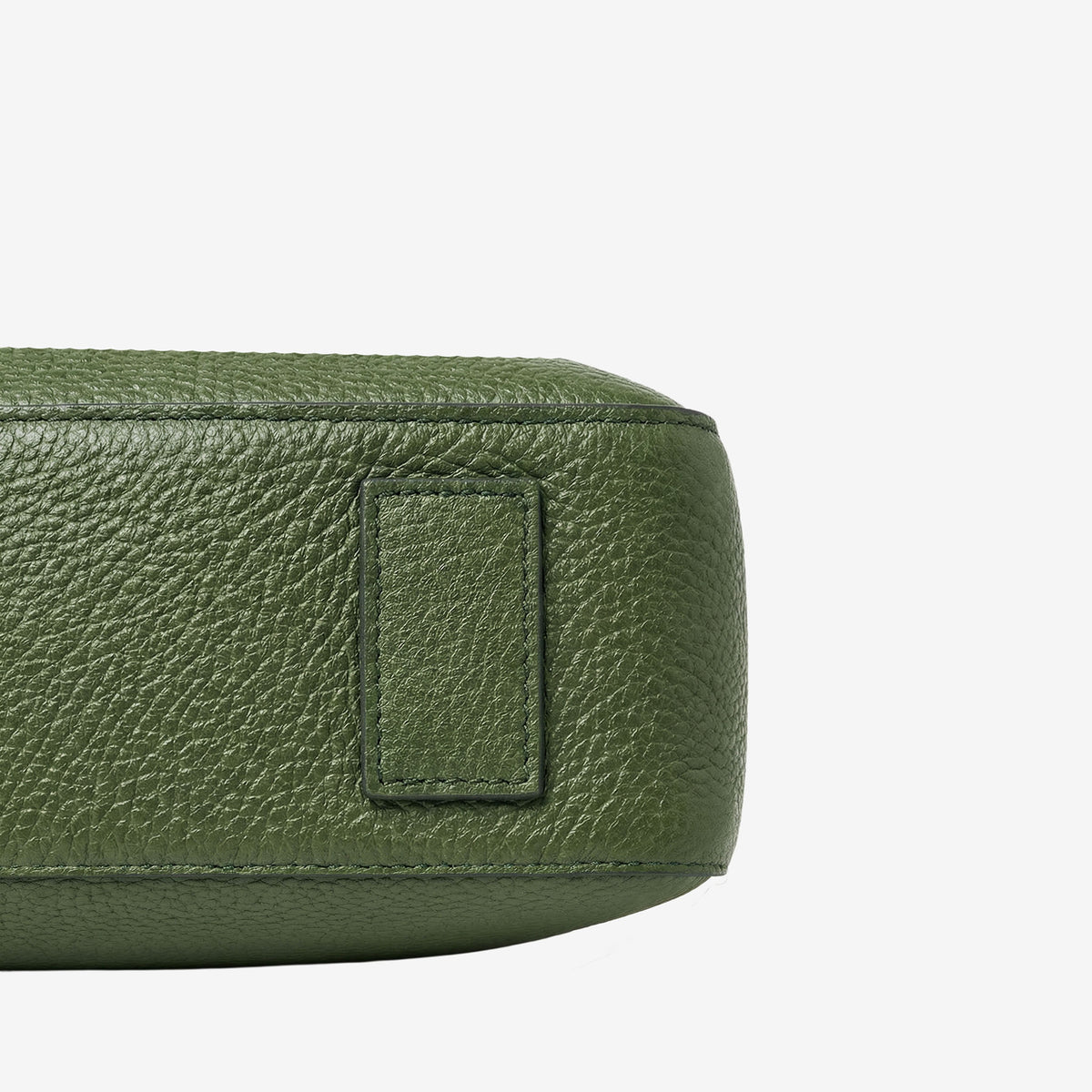 Green leather product with a visible brand logo on a white background - FOREST