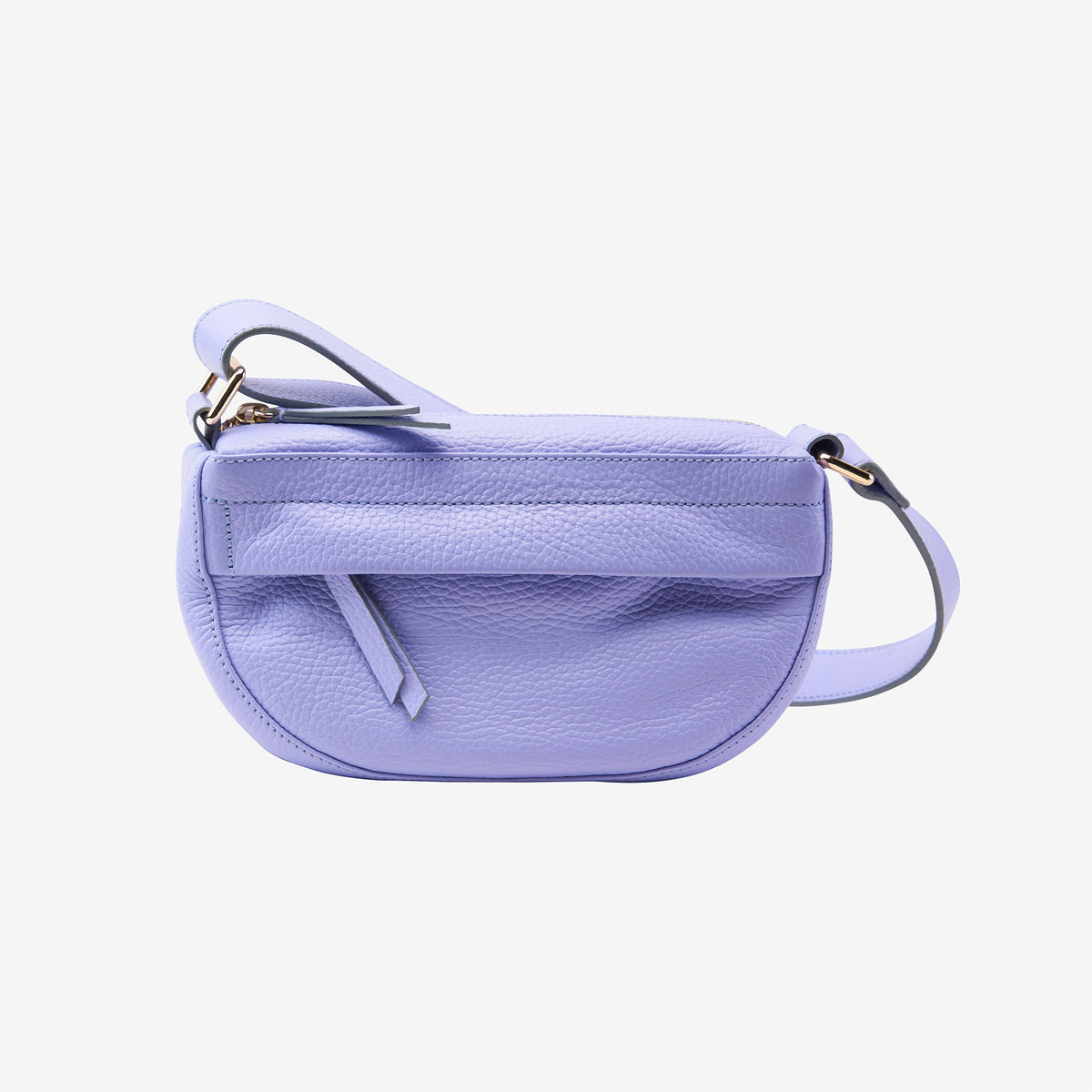 tusk 9935 small leather camera cross body bag lavender front - LAVENDER