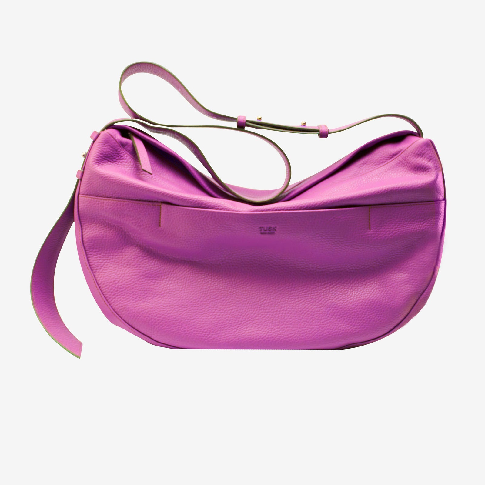 Purple handbag with a strap on a white background - MAGENTA