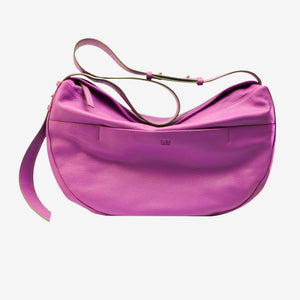 Purple handbag with a strap on a white background - MAGENTA