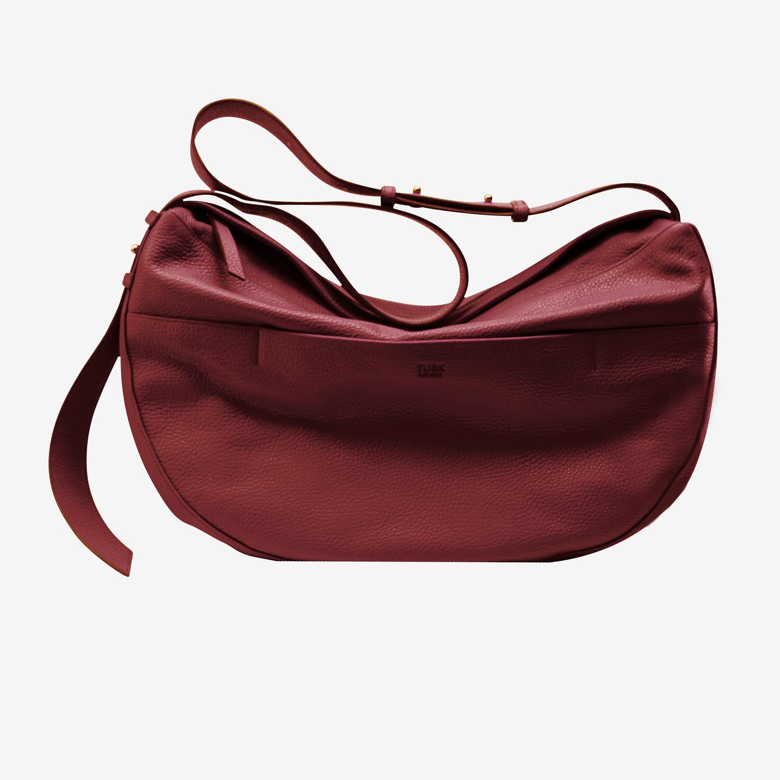 Maroon handbag on a white background - OXBLOOD