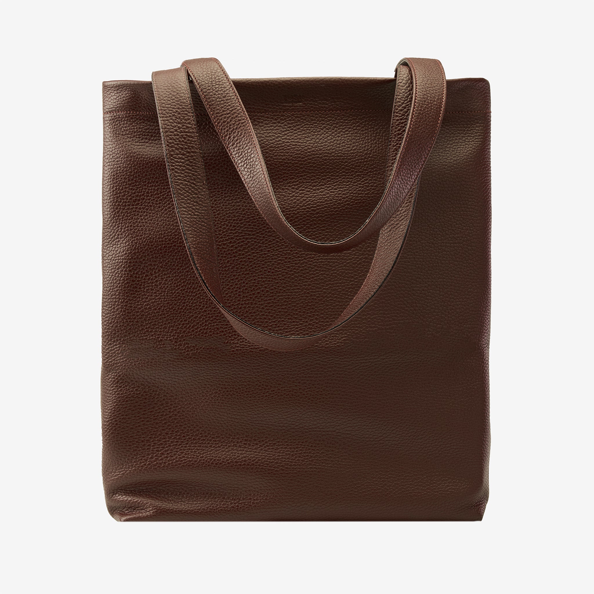 tusk-9940-pebblegrain-leather-tote-bag-espresso-front - ESPRESSO