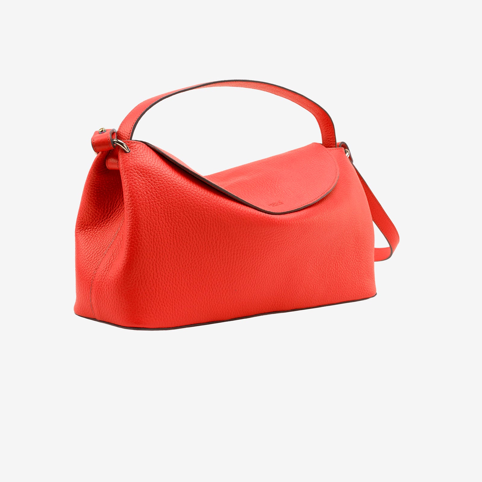 Orange handbag with a strap on a white background - ORANGE