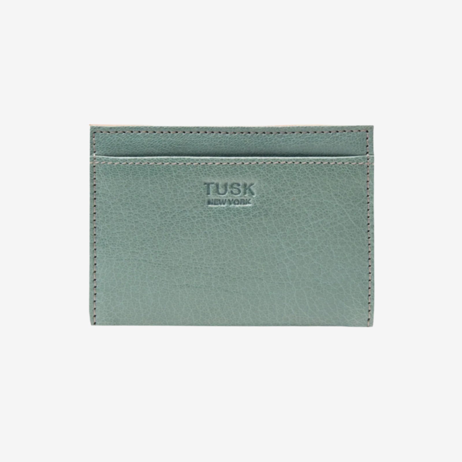LUIGI FOLDED CREDIT CARD CASE-Tusk - SAGE/TAN