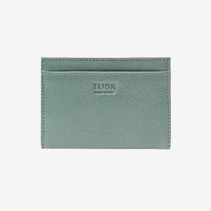 LUIGI FOLDED CREDIT CARD CASE-Tusk - SAGE/TAN