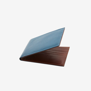 Leonardo Men's Compact Billfold Wallet Chocolate/Orange