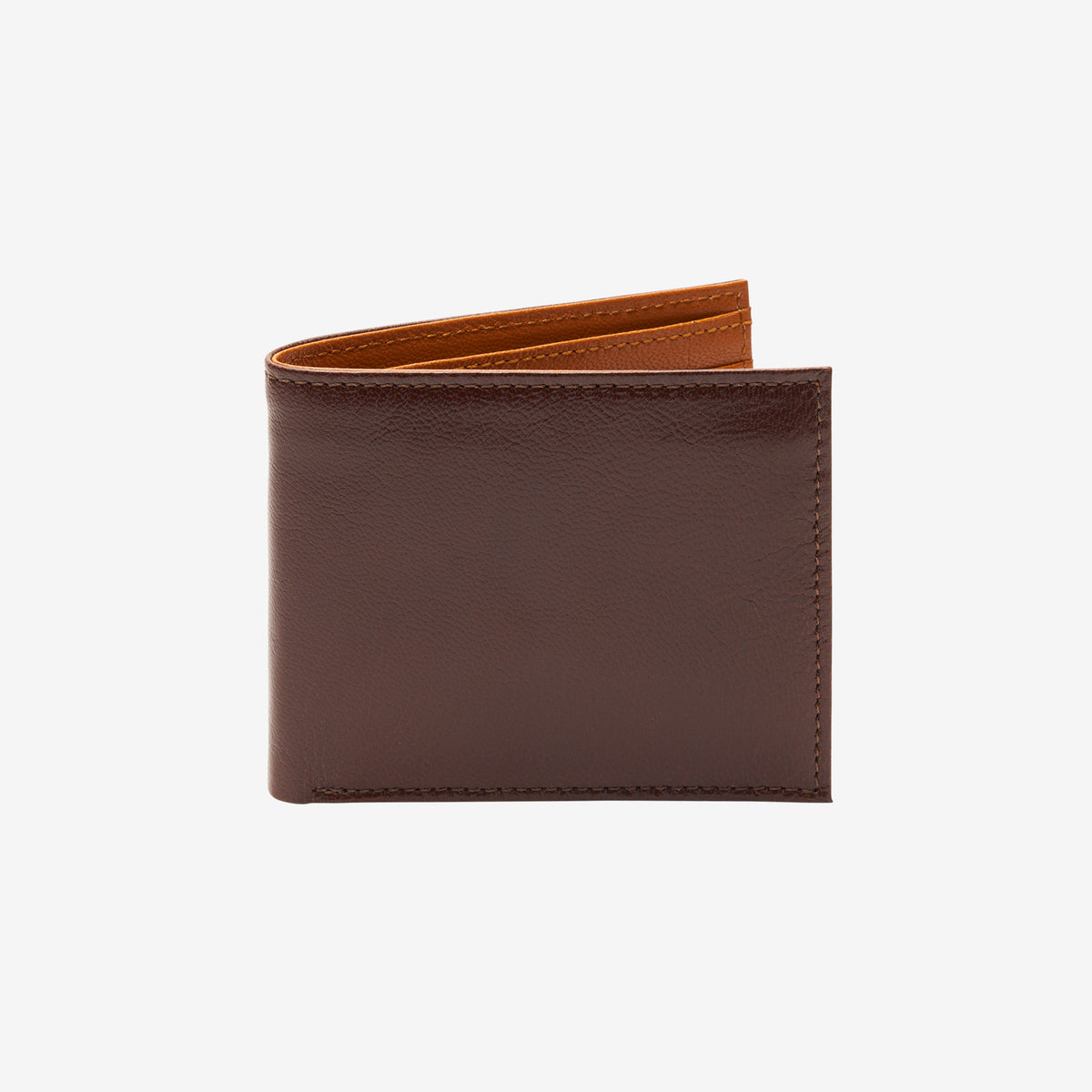  tusk 104 mens compact leather billfold wallet cafe and oak front - CAFE/OAK