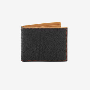 tusk-122-mens-compact-leather-billfold-wallet-black-front - BLACK