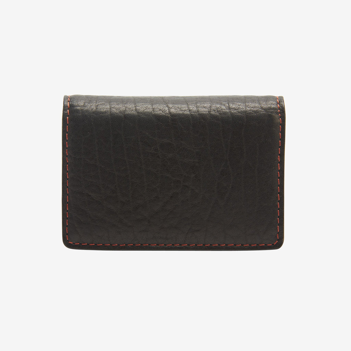Card case in italian leather standing on white background - BLACK