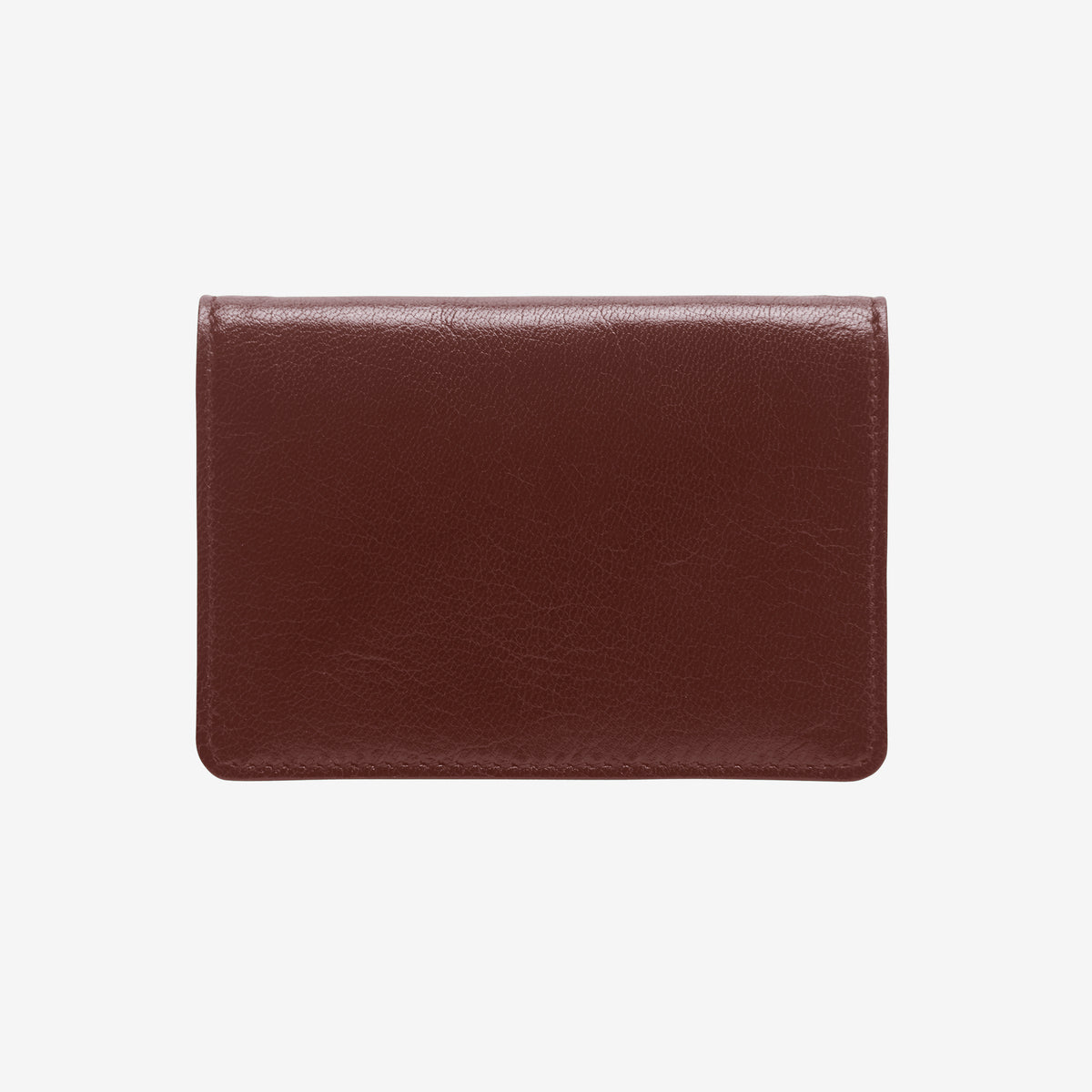 tusk 169 mens classic leather card case with window chocolate and orange front - CHOCOLATE/ORANGE