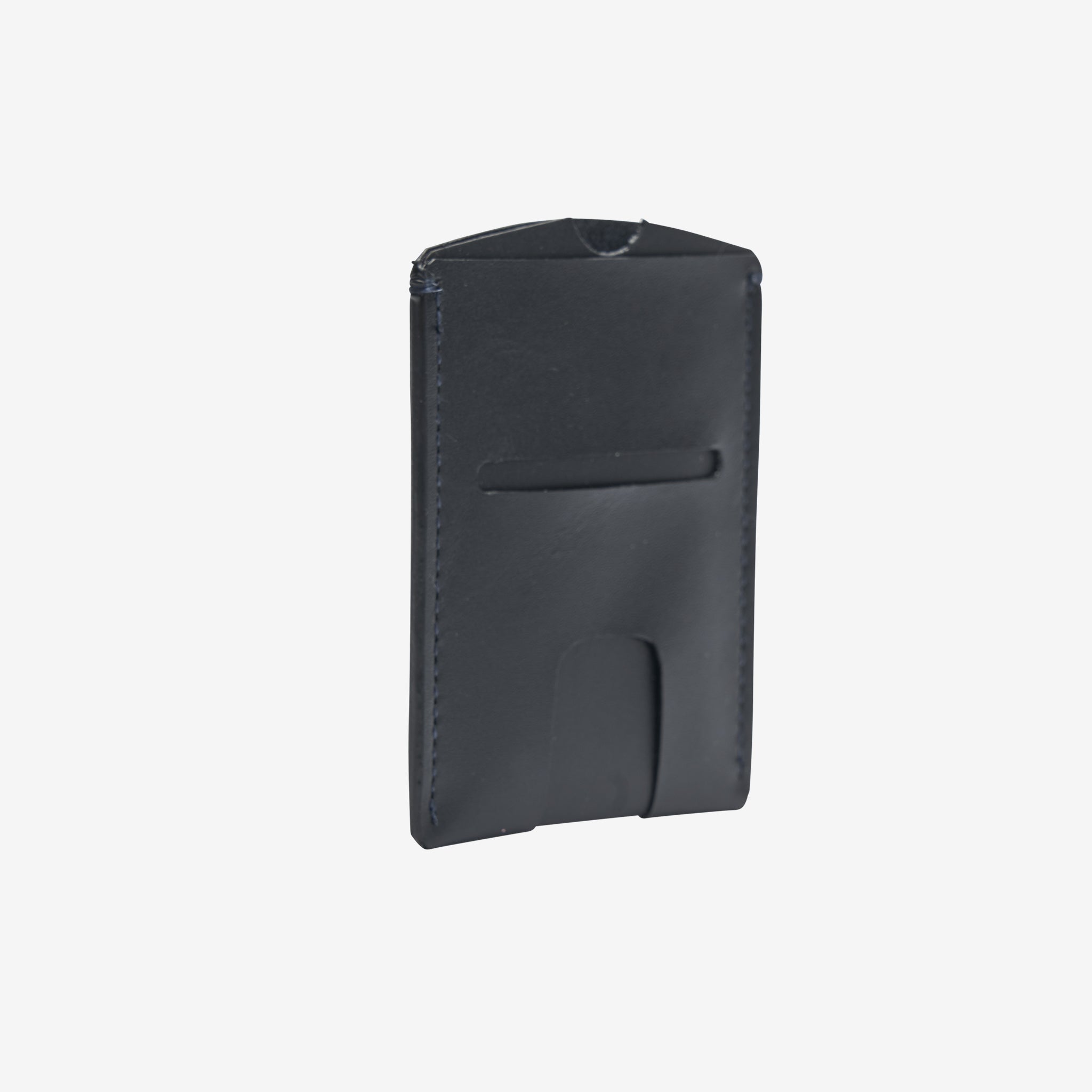 Men's card and card case: black leather, with logo