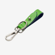 tusk 2006 siam leather loop keychain  grass and indigo front - GRASS/INDIGO