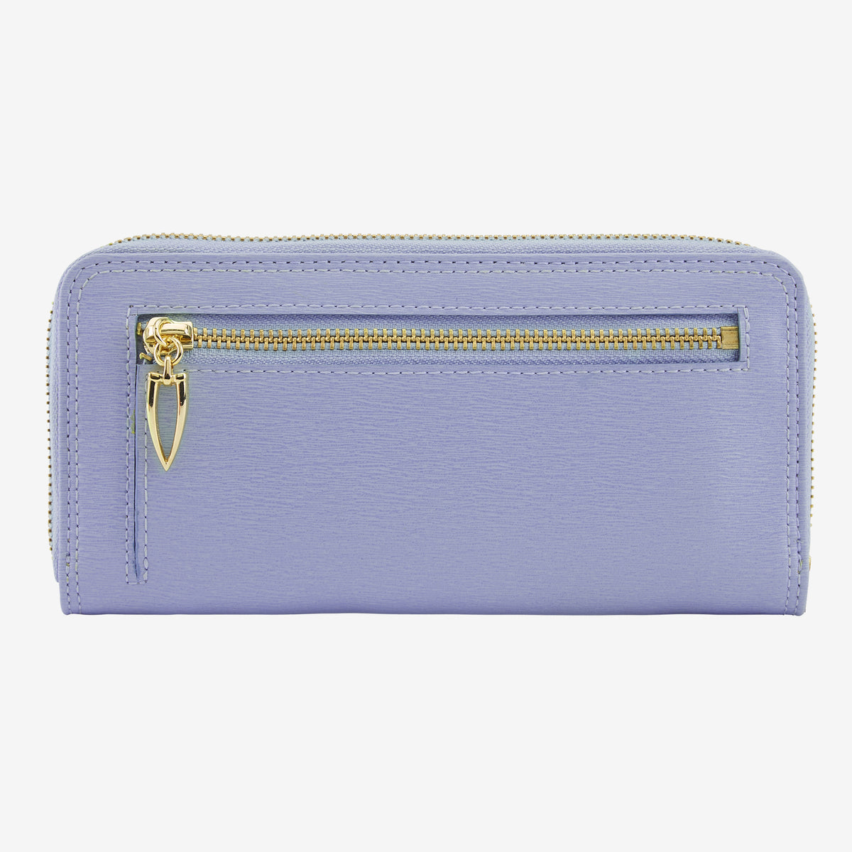 tusk 301 womens saffiano leather single zip wallet water blue back - WATER BLUE