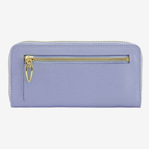 tusk 301 womens saffiano leather single zip wallet water blue back - WATER BLUE