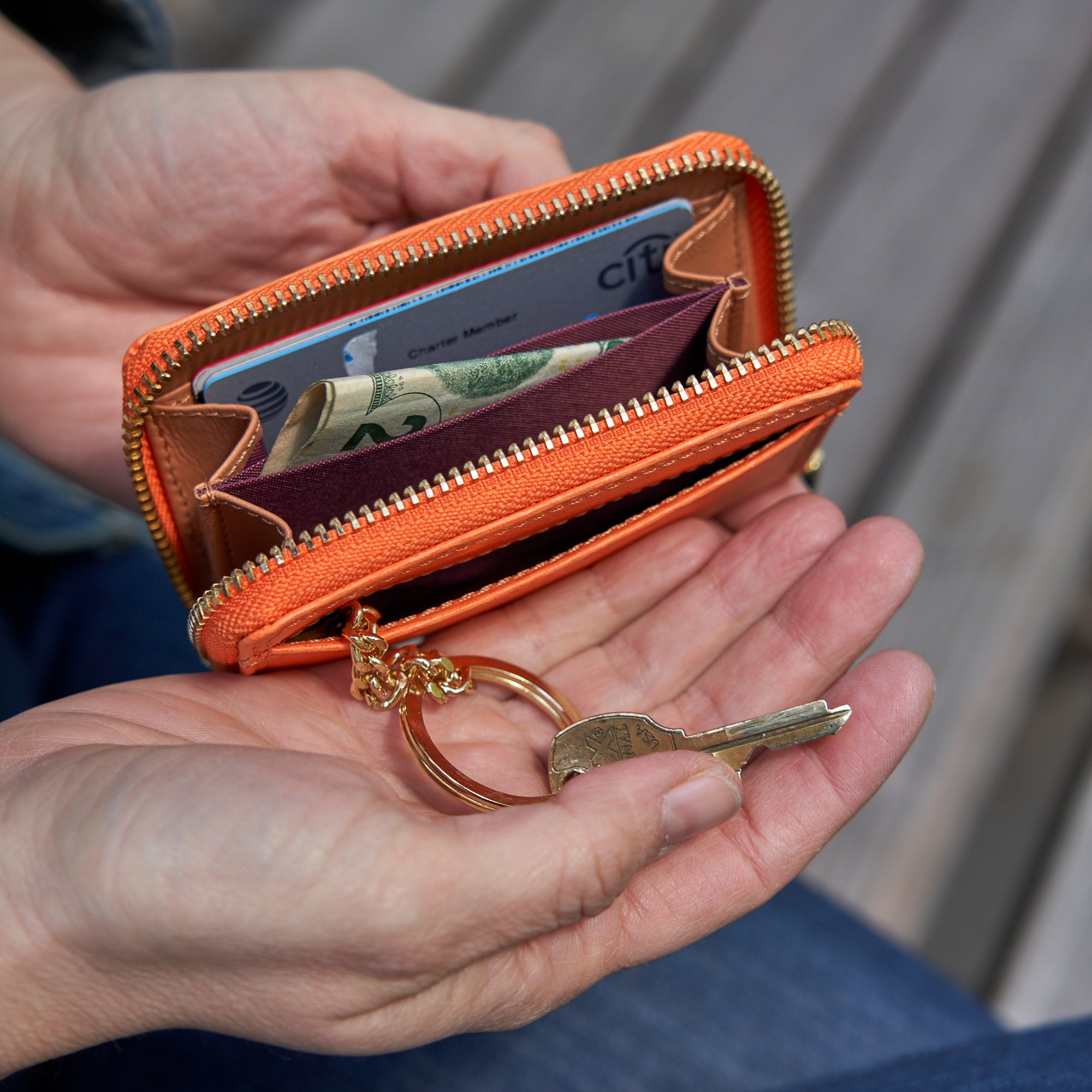 Madison | Coin and Card Case-Tusk - WATER BLUE