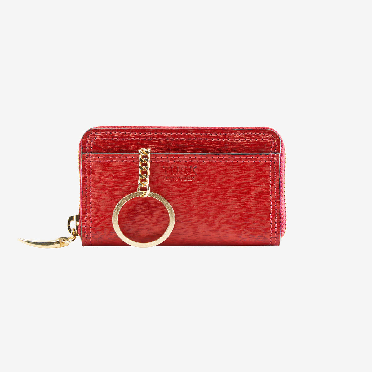 Madison | Coin and Card Case-Tusk - RED