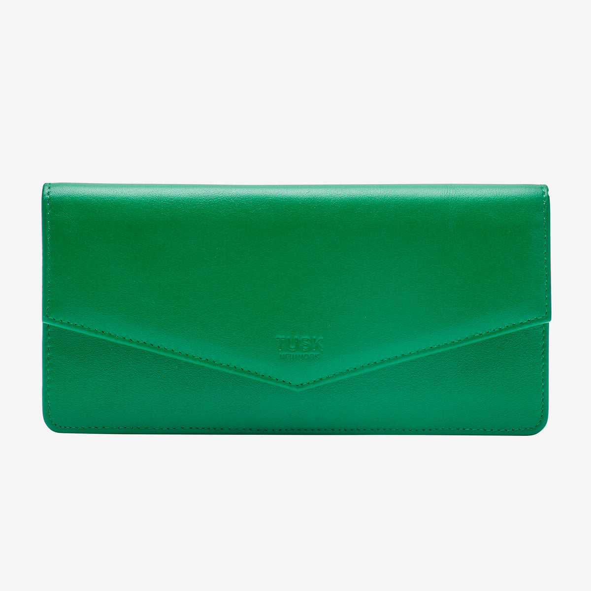     tusk-434-leather-clutch-wallet-emerald-fronT