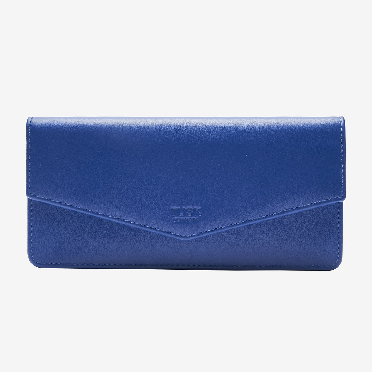 tusk 434 leather clutch wallet iris front - IRIS