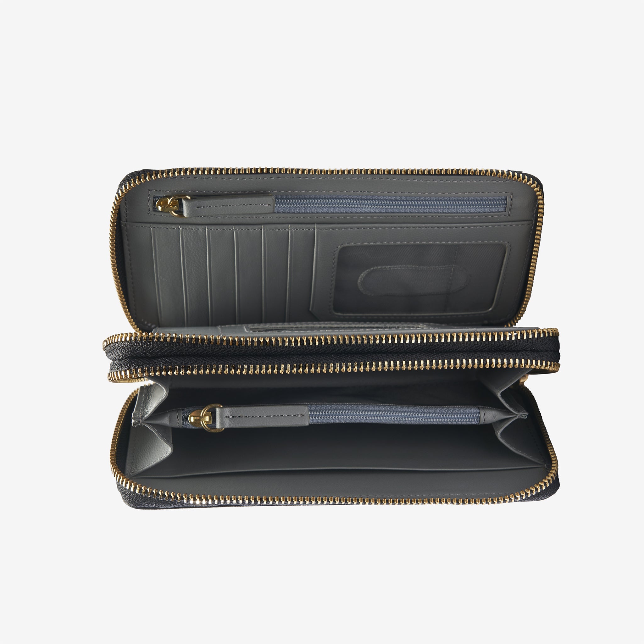 Joy Double Zip Clutch Wallet Emerald