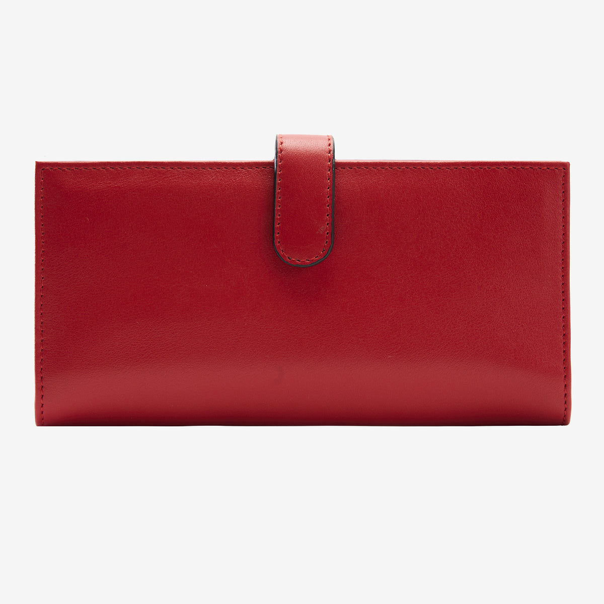 tusk-455-womens-slim-joy-leather-clutch-wallet-red-front