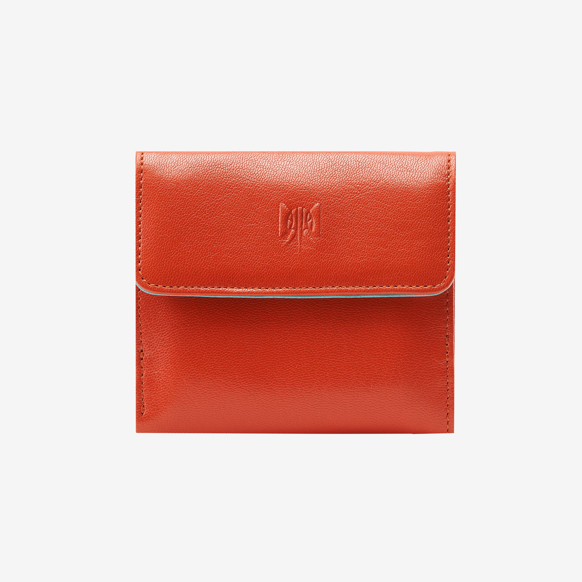     tusk-461-siam-leather-indexer-wallet-orange-and-sky-front