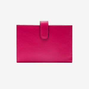 tusk 465 womens leather slim clutch wallet geranium - GERANIUM