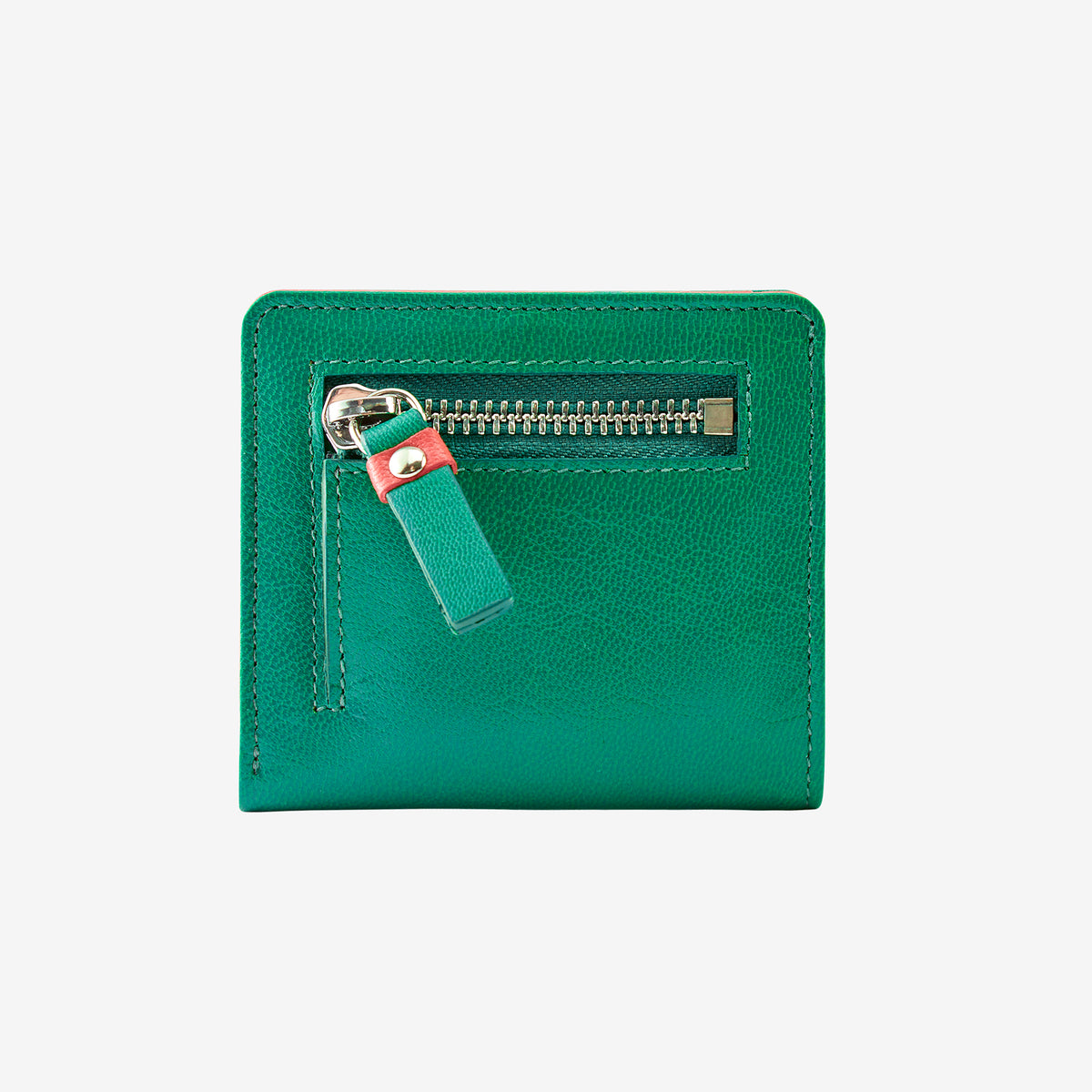 tusk 486 womens siam leather snap evening wallet teal and geranium back - TEAL/GERANIUM