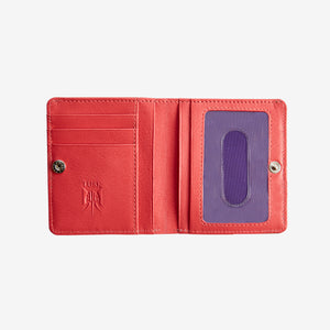 tusk 486 womens siam leather snap evening wallet french blue and geranium  open -  FRENCH BLUE/GERANIUM