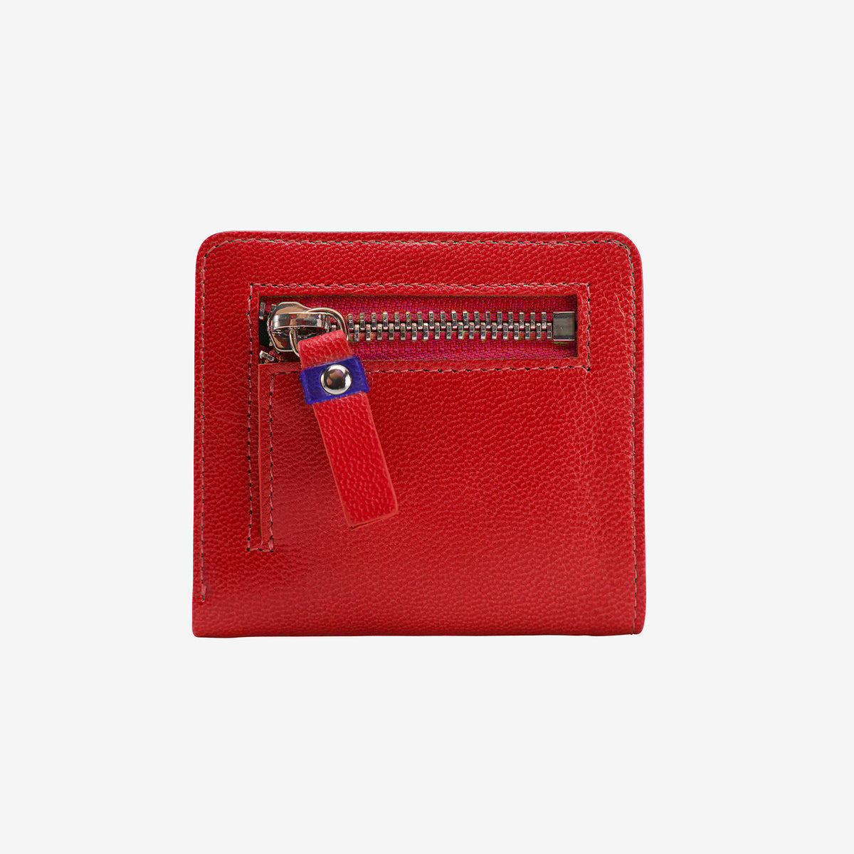 tusk 486 womens siam leather snap evening wallet red and marine back - RED/MARINE