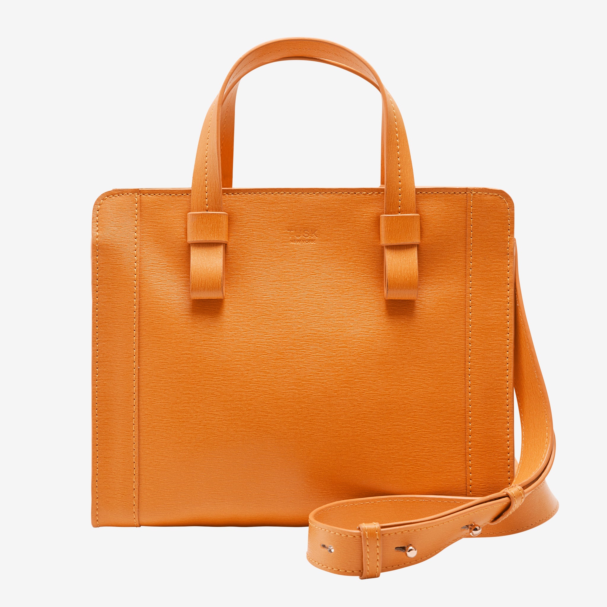 Mini New York Orange Leather Bag