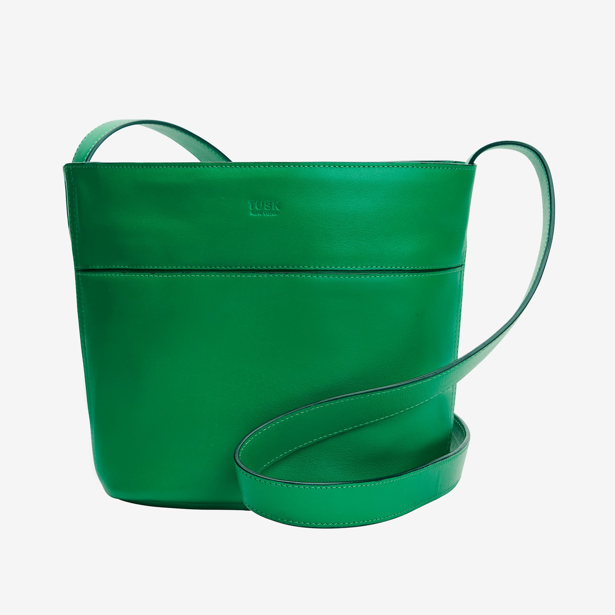    tusk-9925-leather-charu-small-bucket-bag-emerald-front